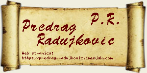 Predrag Radujković vizit kartica